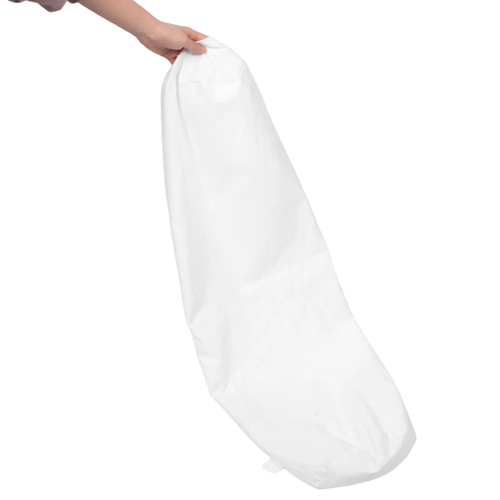 Cylindrical Neck Cushion Cover Round Pillow Sleeve White 32 Inch 82 Cm Bolster Pillowcase Inner Sleeve Cervical Support Hidden