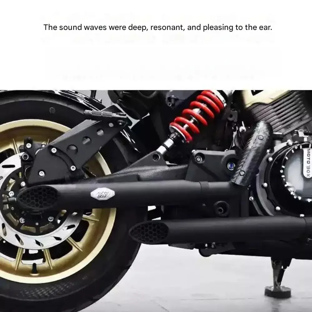 Suitable for BENDA CHINCHILLA 500 450, modified with VH exhaust system, right-side dual exhaust, deep and resonant sound.