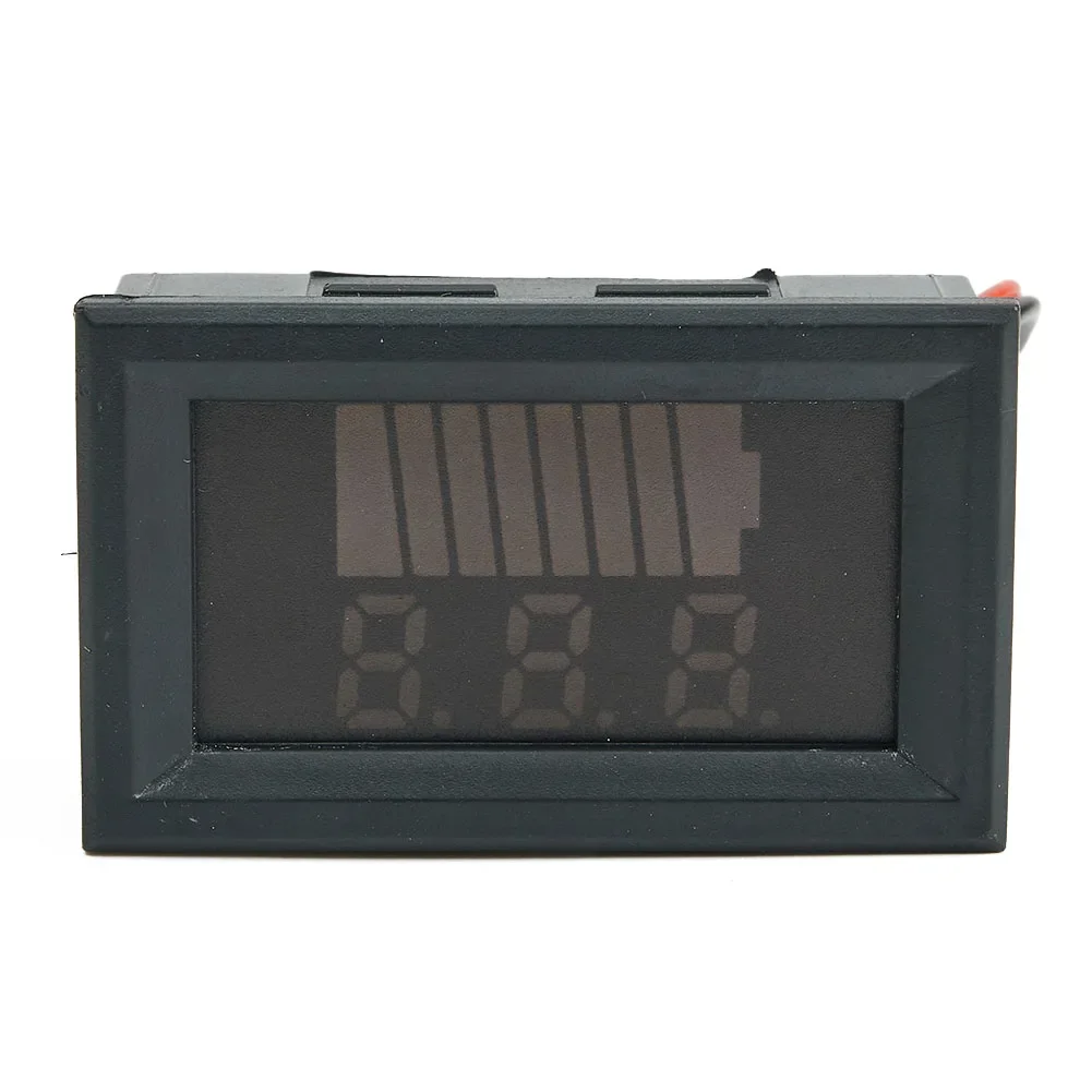 Auto-Marine-Motorrad-Voltmeter, digitales LED-Batteriemessgerät, farbenfrohe Leistungsstangen, großer Nutzungsbereich, einfach ablesbare Spannung