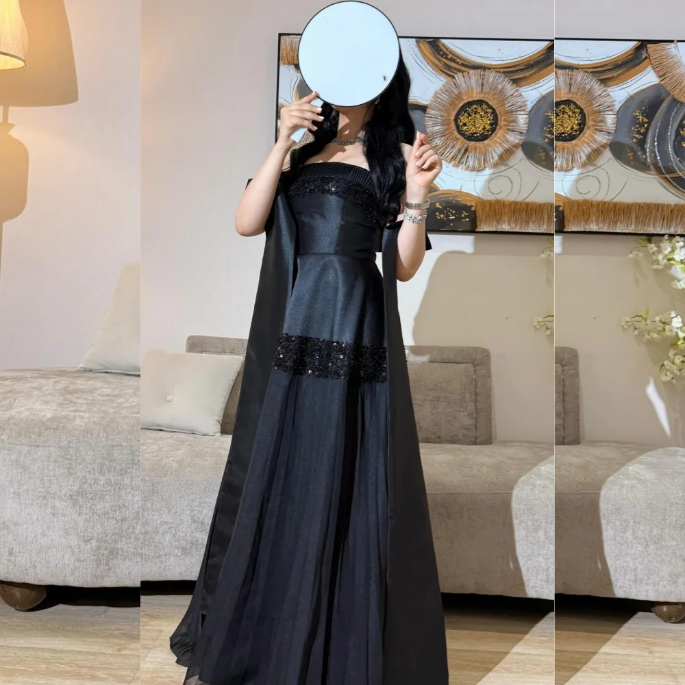 

Customized Chinese Style Charmeuse Pleat A-line Strapless Long Dresses Bespoke Occasion Elegant Fashion