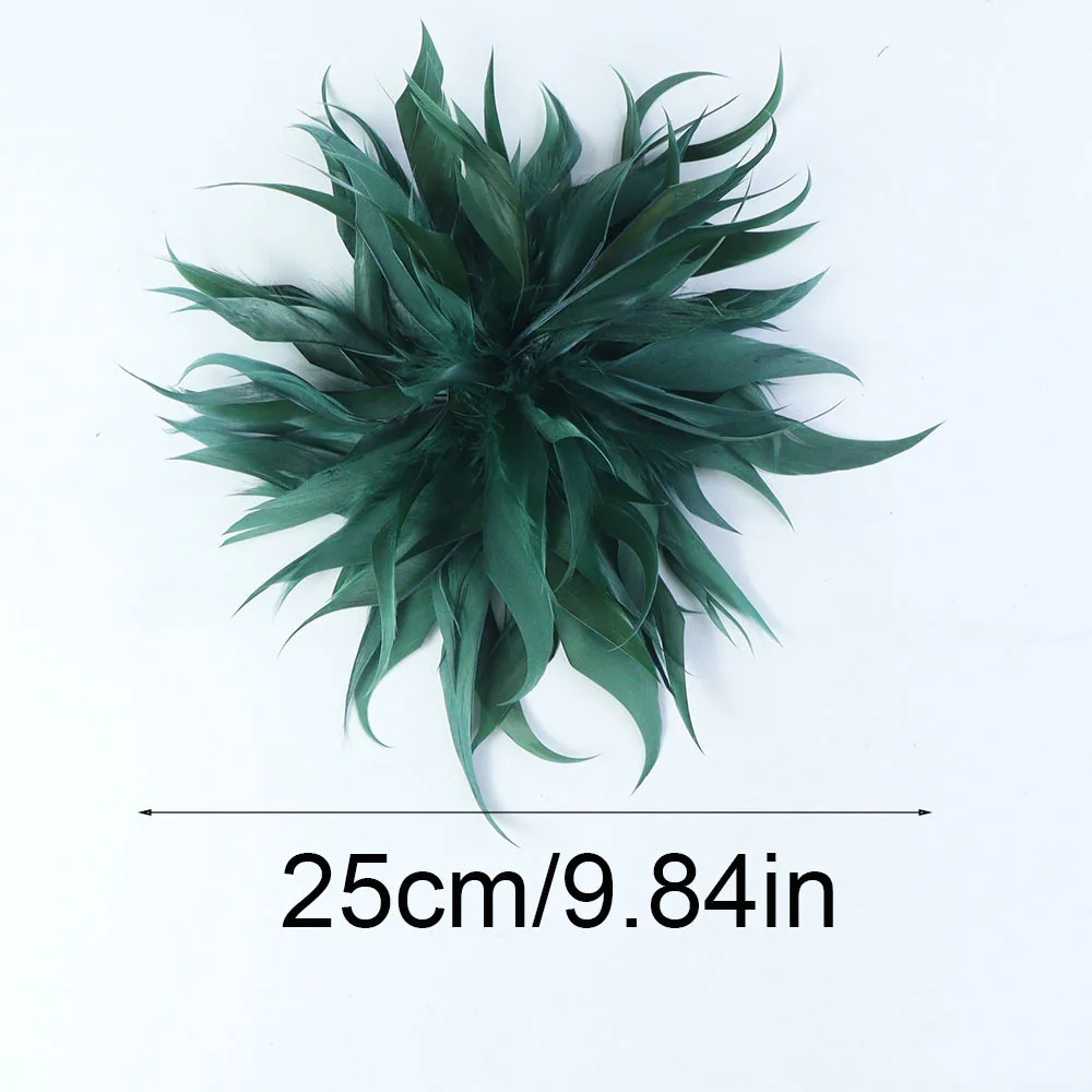 New Large Flower Brooches for Women Handmade Feather Applique Fabric Clothing Accessory Wedding Party Pins Fashion Jewelry Gifts