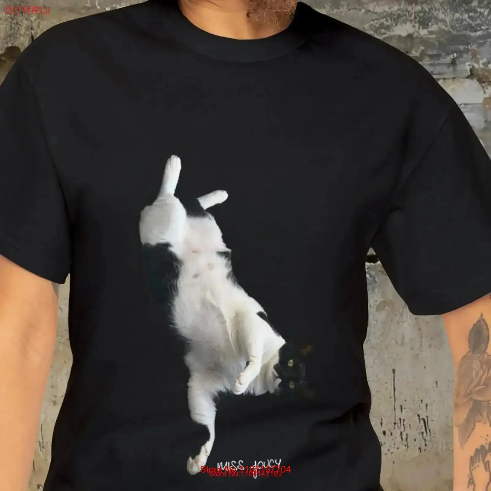 

Футболка mrs Juice, смокинг с котом, винтажный стираный модный слегка топ для повседневной одежды, уличная одежда для дома, повседневная графика, удобная