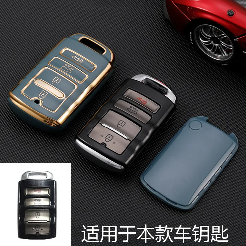 2022 TPU Car Key Case Cover for Kia K7 Sorento K900 Cadenza 2017 2018 2019 4 Buttons Remote Fob Protector Keyless Holder Jacket