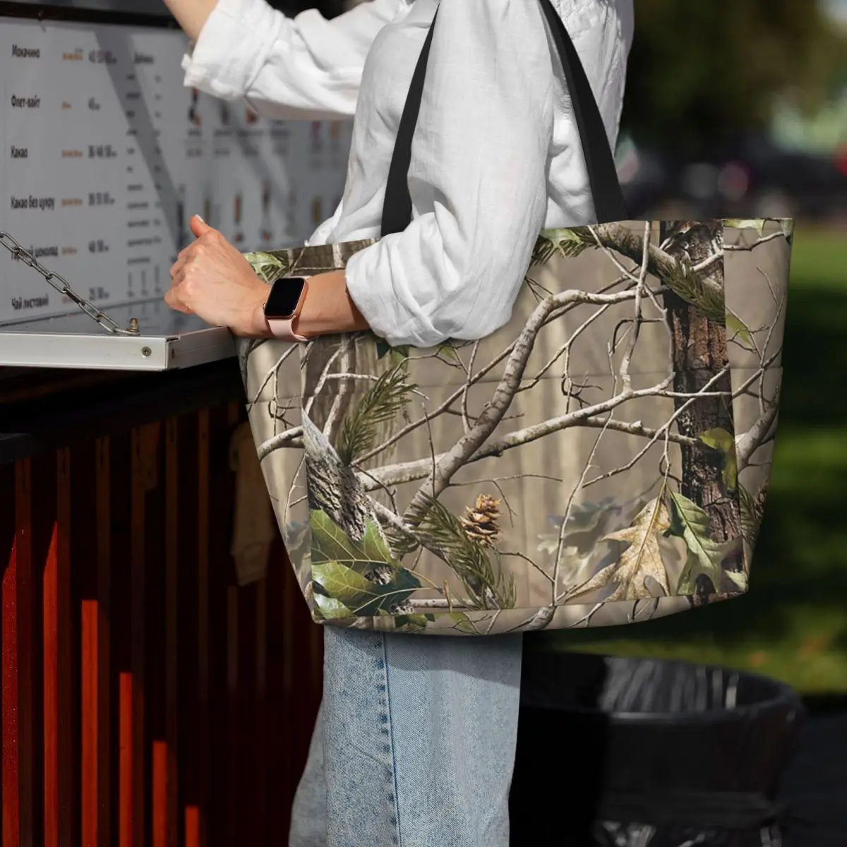 

Спортивная сумка-тоут Real Tree Mossy Oak Beach Tote Bag для спортзала, йоги, путешествий, большая женская сумка для фитнеса