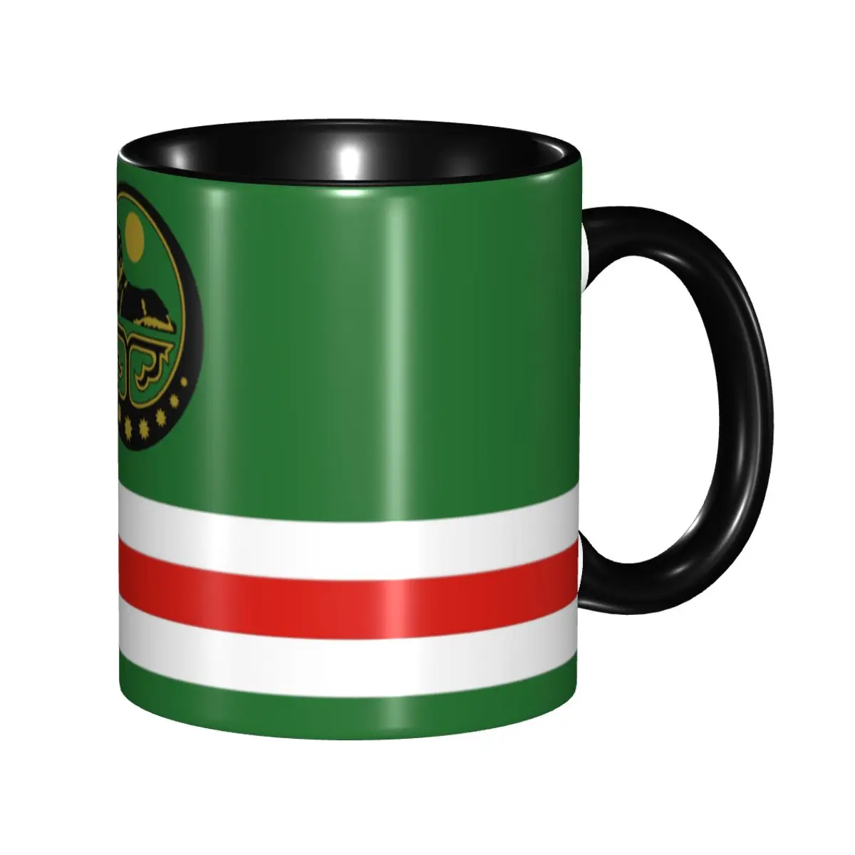 

Personalized State Flag Of Chechen Republic Of Ichkeria Coffee Mug DIY Ceramic Milk Tea Cups