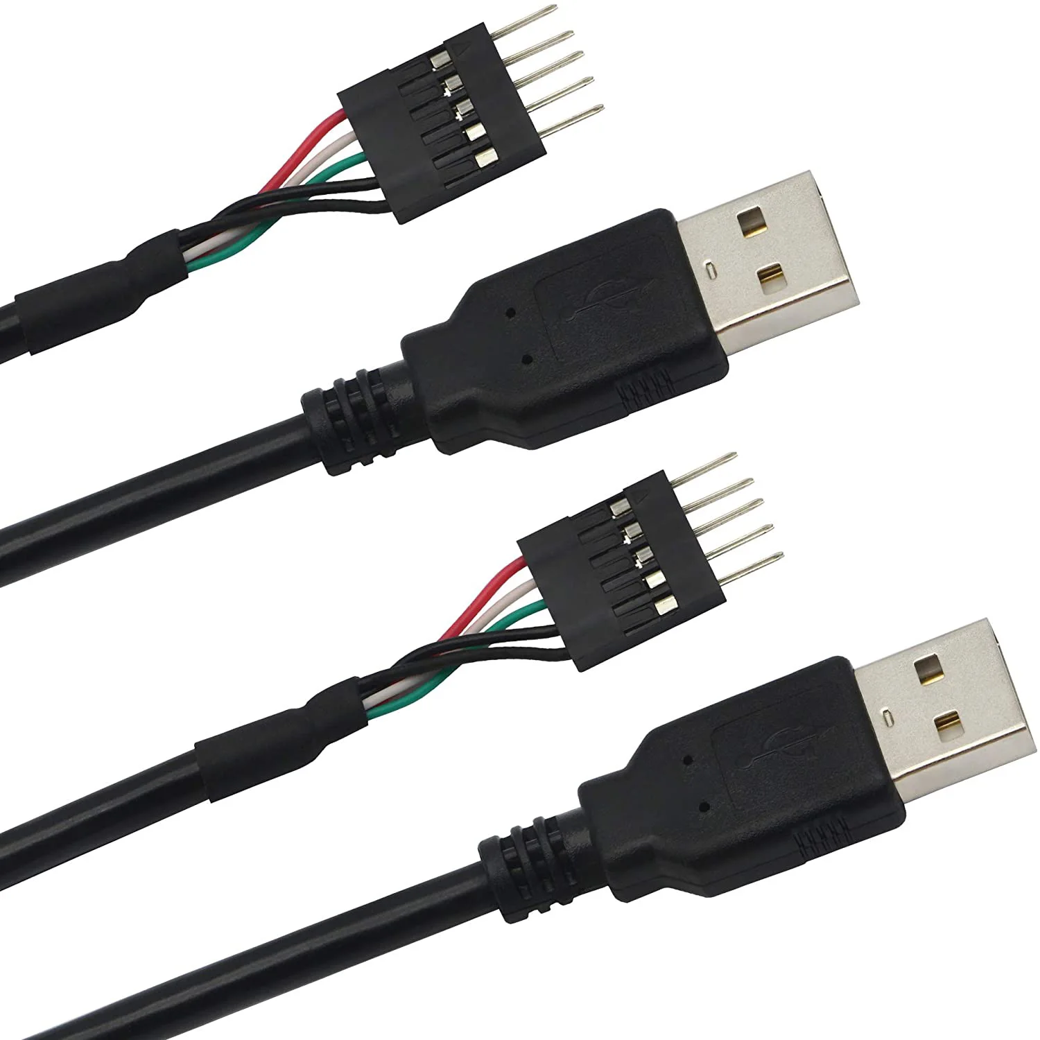 10pcs 5 Pin Motherboard Header Dupont IDC 5-Pin 2.54 to USB 2.0 A Male Extender Adapter Cable Cord 30cm 50cm