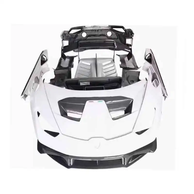 Dry Carbon Fiber Body Kits Kotflügel Heckspoiler Motor Motorhaube Abdeckung Huracan Stoßstange Für Lamborghini Huracan STO Body