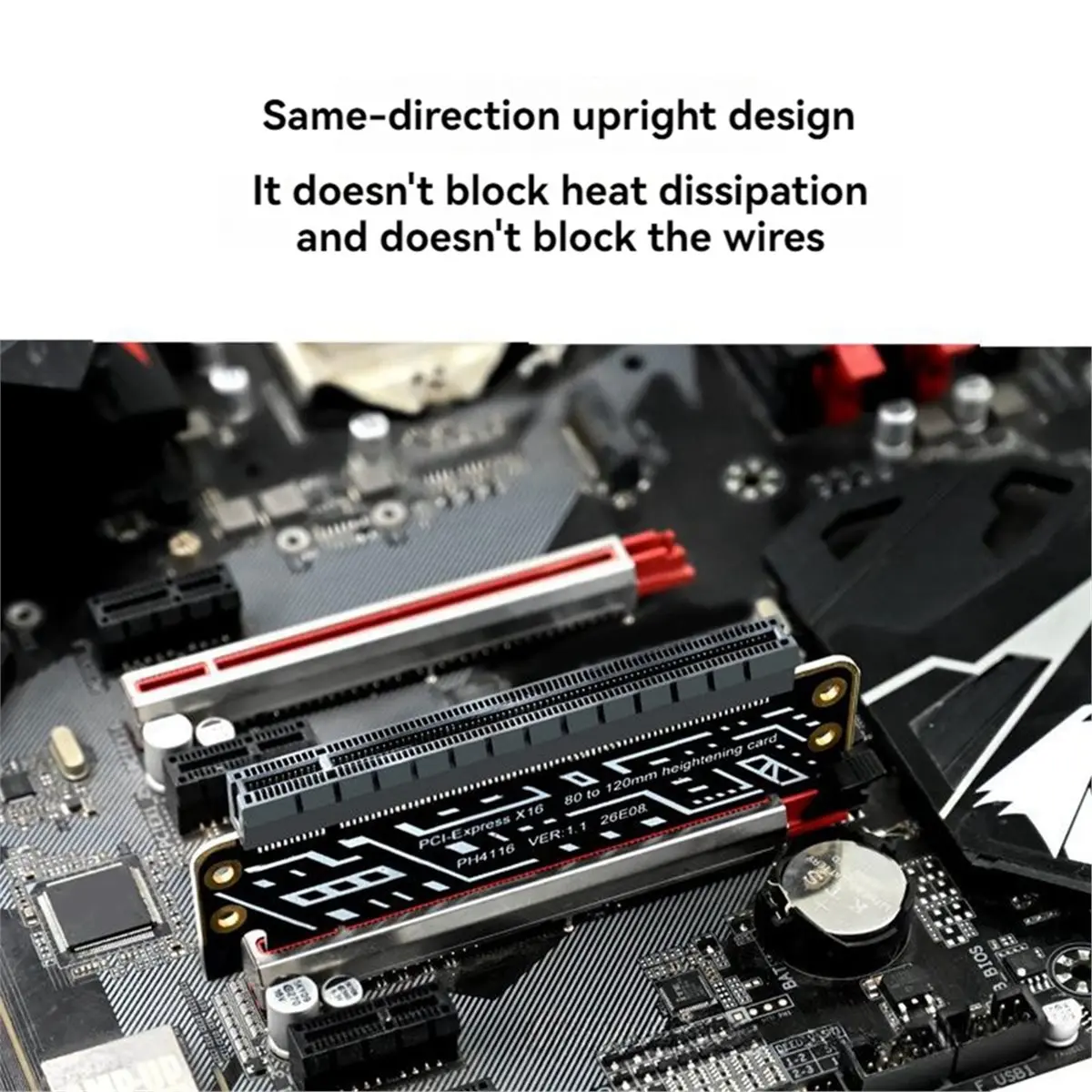 11·11COUPON Half Height to Full Height Adapter PCIE 4.0 X16 Graphics Card Slot Extension Conversion for Desktop Motherboard