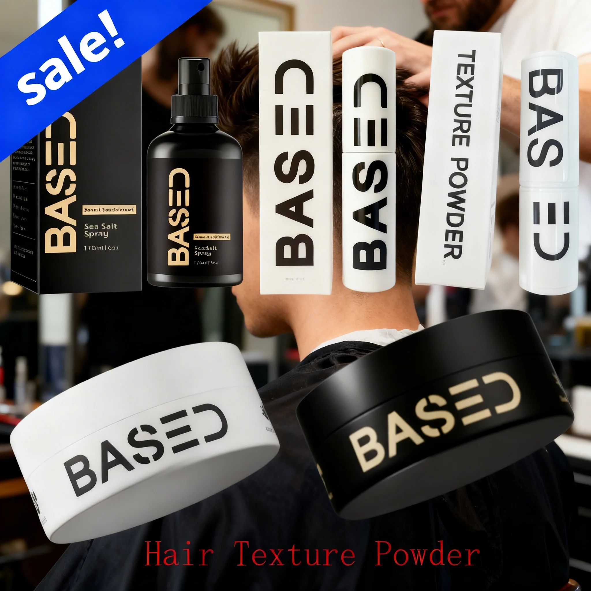 Long-Lasting Sea Salt Hair Spray for Men Women, Adds Instant Texture Volume Fluffy Wave Styling Powder for Perfect Look
