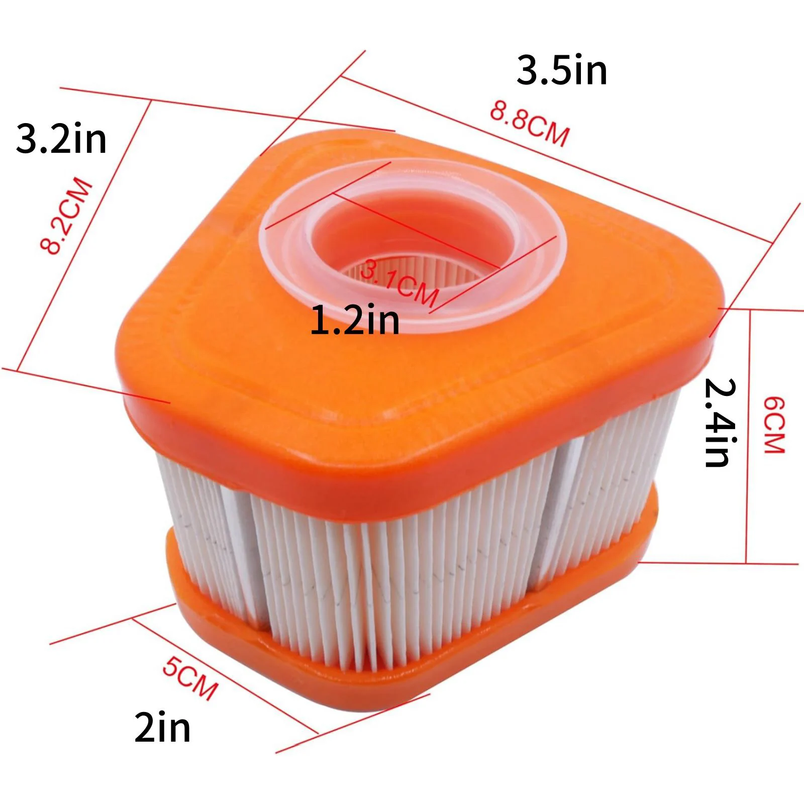 2 Pack 595853 Air Filter With Pre-Filter Compatible For Briggs & Stratton 115P02 115P05 123P02 123P07 123P0B Engine Lawn Mower