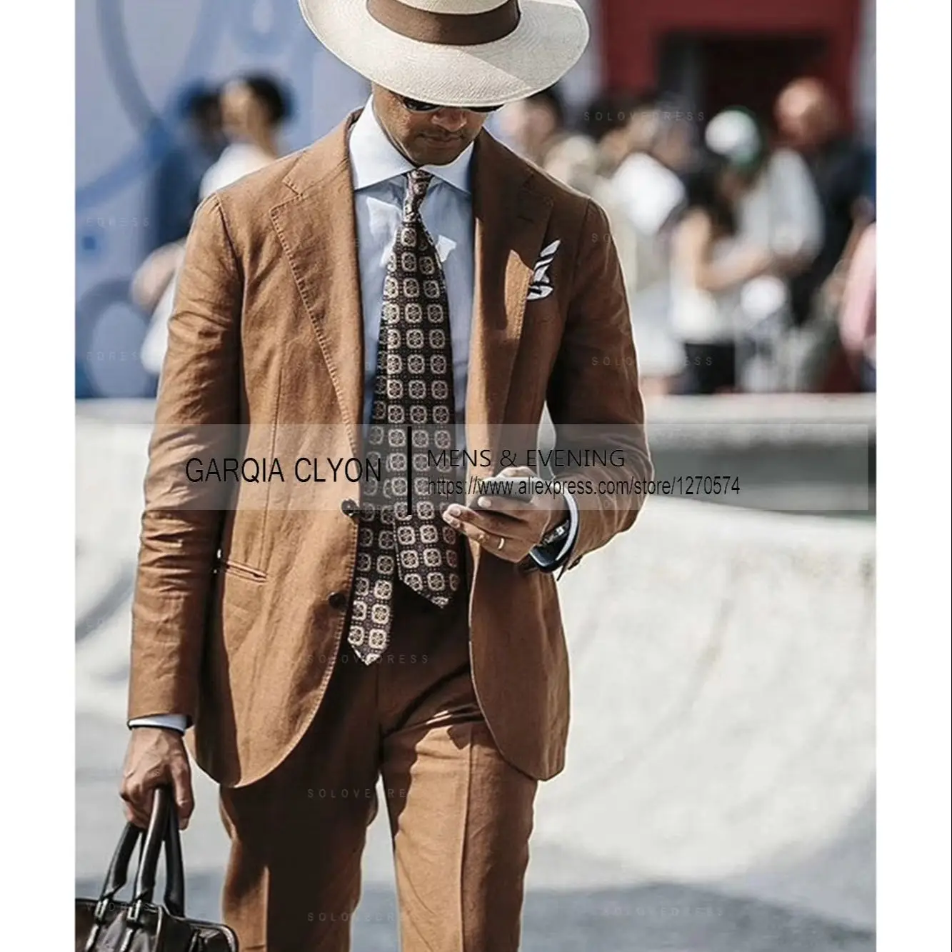 

2025 New Casual Men's Suit Jacket Summer Spring Blazer Two Bottom Breathable Cotton Linen Coat 2 Pieces( Jacket+Pants )
