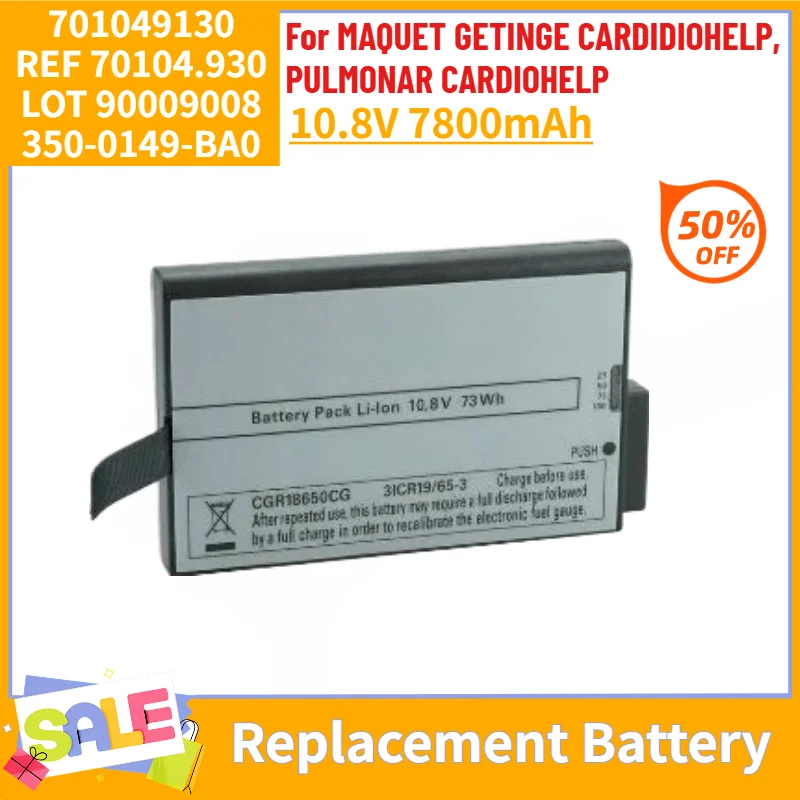 701049130,LOT 90009008,350-0149-BA0 Ventilator Battery for MAQUET GETINGE CARDIDIOHELP,PULMONAR CARDIOHELP 10.8V 7800mAh