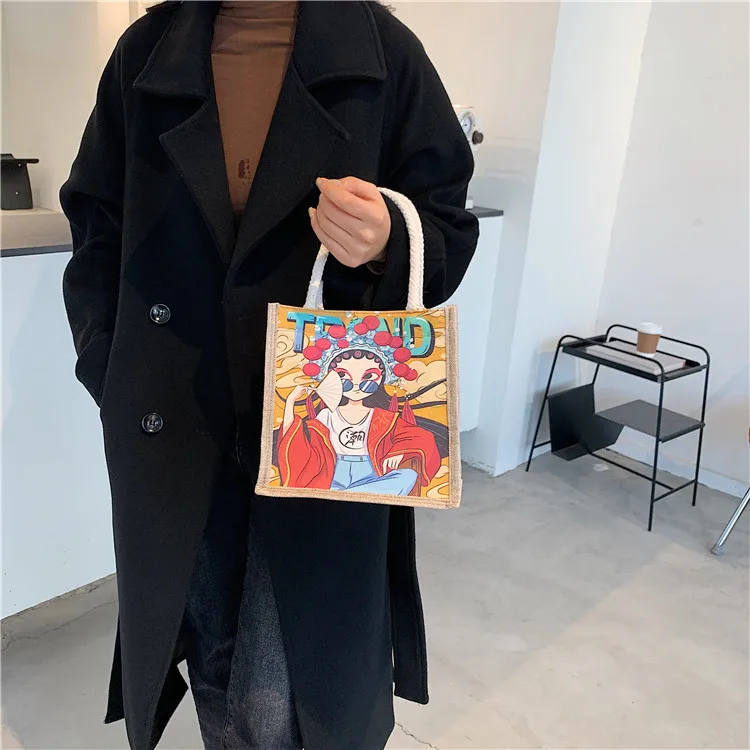 

Women's Bag, Hand Bags Shoulder Bag Canvas Wallet Portable Tote Handbags Fashion Retro Linen Bag