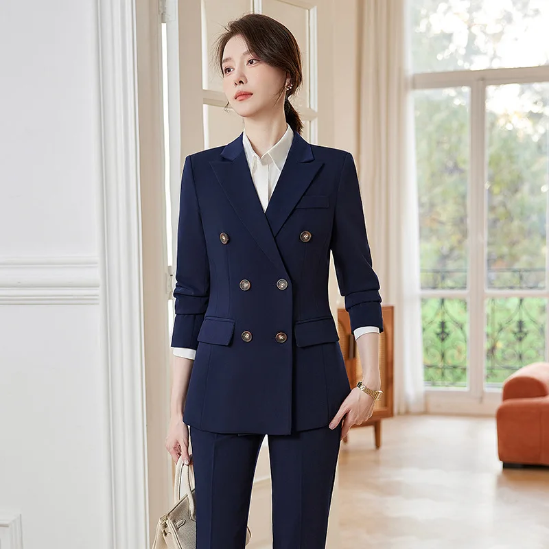 Apricot Suit Jacket for Women Spring and Autumn2024Korean Style Commuter Workwear Formal Suit Work Clothes High-Grade Suit Suit