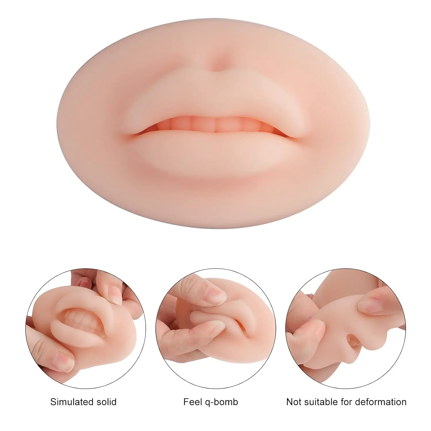 1/3/5pcs Tattoo Practice Lip Open Mouth Silicone Lip Model Realistic Lip Exercise Facial 3D For Permanent Makeup Tattoo Practice