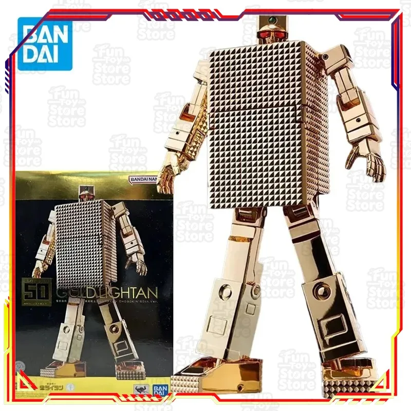 

Bandai Chogokin 50th Anniversary Gold Lightan Action Figure Mobile Suit Gundam Gunpla Assembly Model Kit Toy for Boys