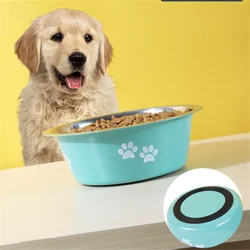 Non-slip Dog Bowls For Small Medium Large Dog Feeder Bowls And Drinkers Stainless Steel Pet Feeders Pets Dogs Accessories