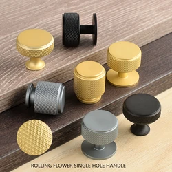 Dresser Drawer Handles And Knobs Black Single Round Hole Cabinet Knobs Closet Door Pulls Cupboard Knobs Aluminum Alloy Handle