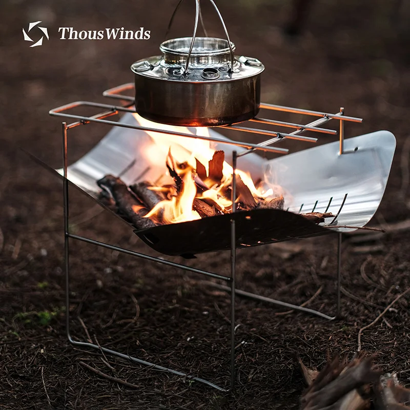 Thous Winds Ultralight Camping Wood Stove Portable Mini Titanium Stove Outdoor Hiking Backpack Furnace Camping Supplies TW1001