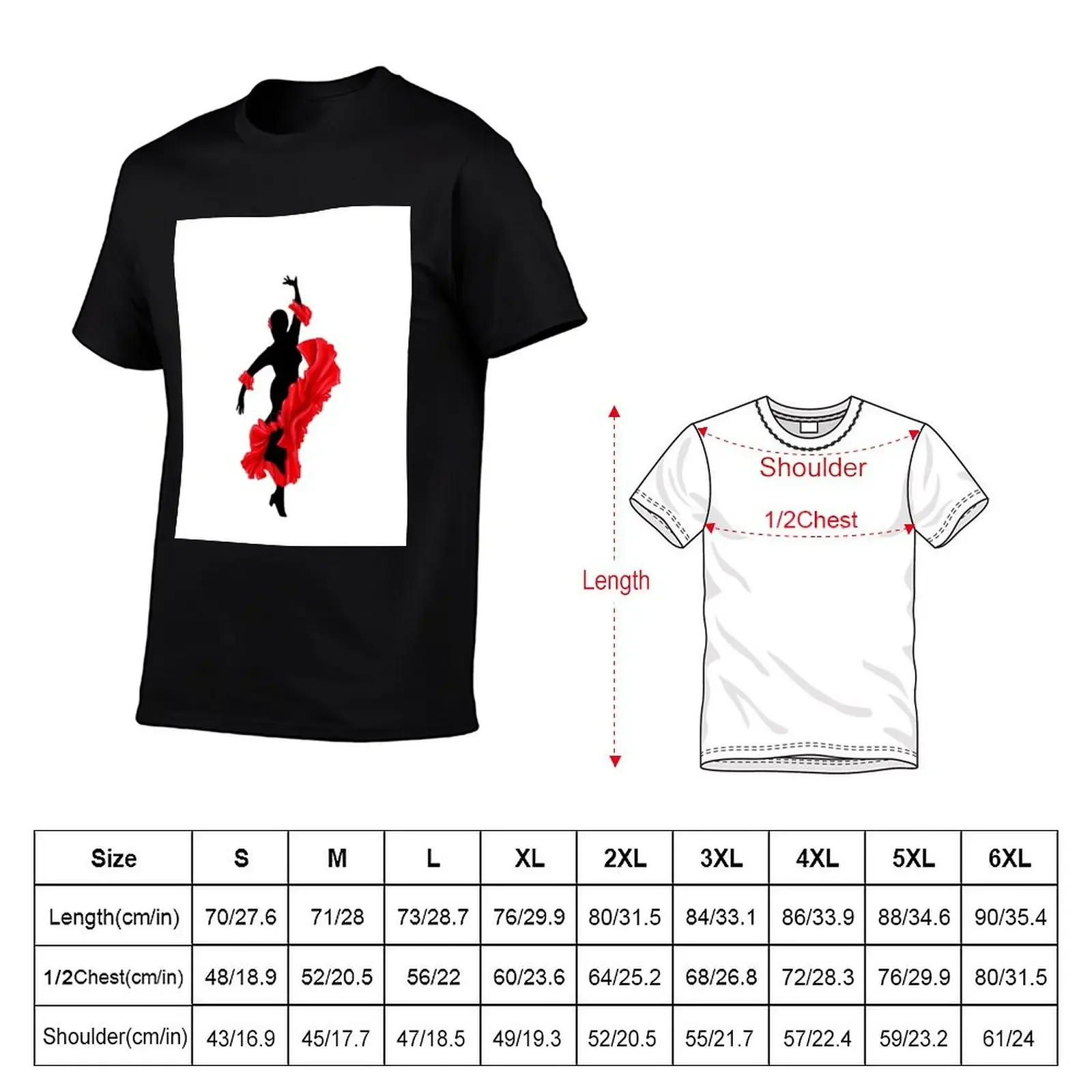 Flamenco dancer T-Shirt man clothes customizeds new edition mens t shirts