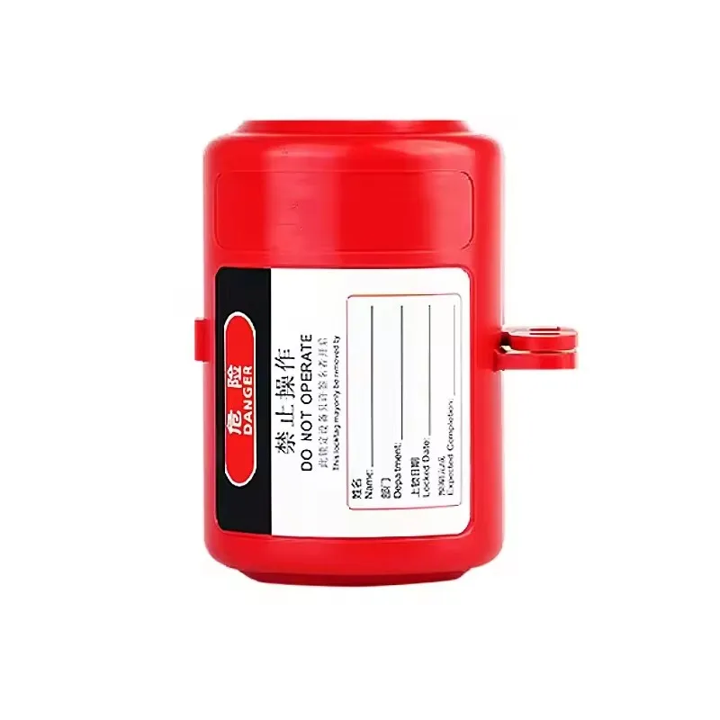 Spina del cilindro rosso Blocco di sicurezza apparecchiature elettriche isolamento del circuito dispositivo di controllo blocco lavoro di manutenzione sospeso