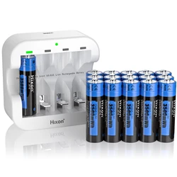 Hixon 3A 3500mWh 100% Original AA Battery 1.5V Rechargeable Lithium-ion Battery 1.5v Aa Battery With USB Charger For Clock Mouse