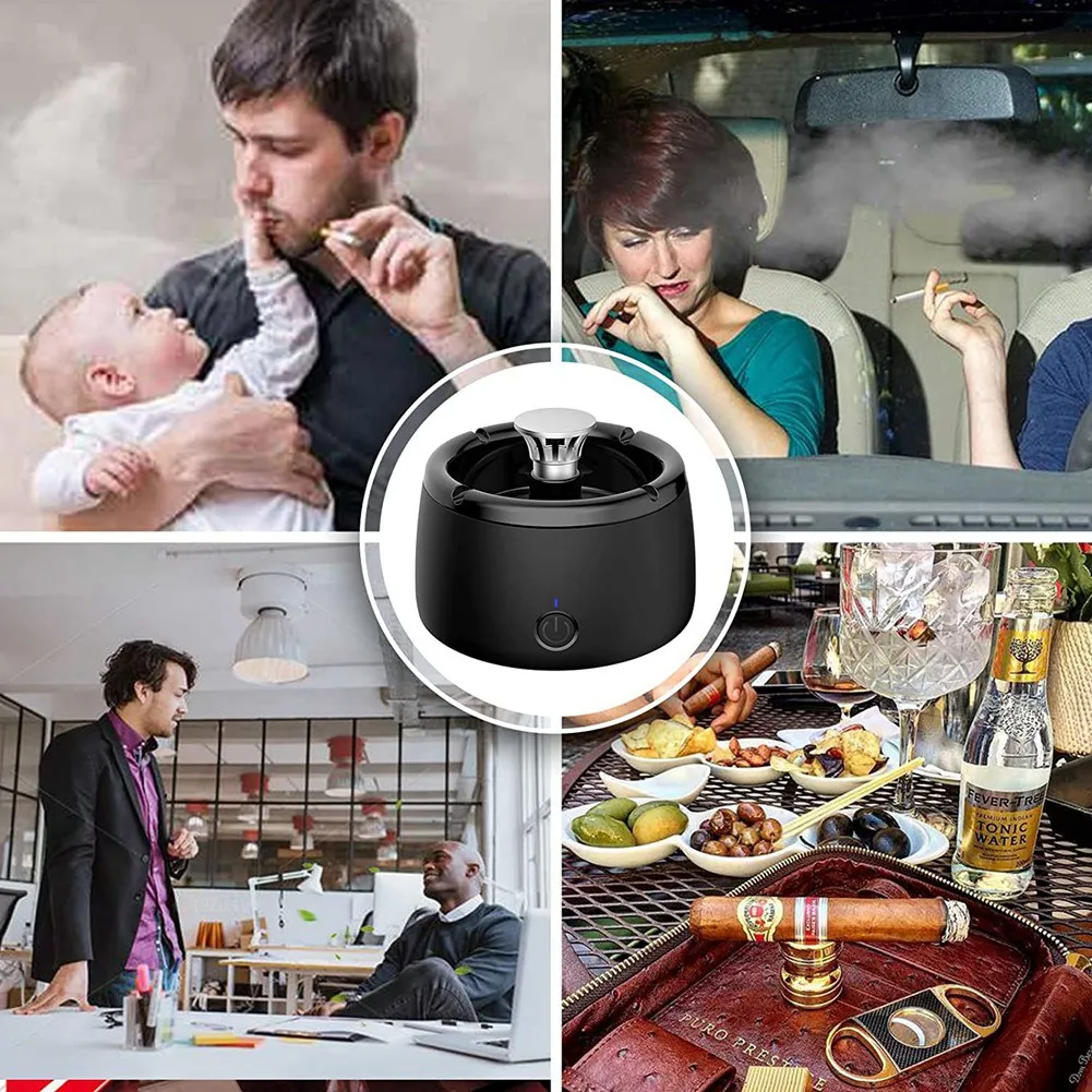 Smokeless Ashtray,ชาร์จ Ashtray สำหรับรถบ้านในร่มกลางแจ้งสำนักงาน