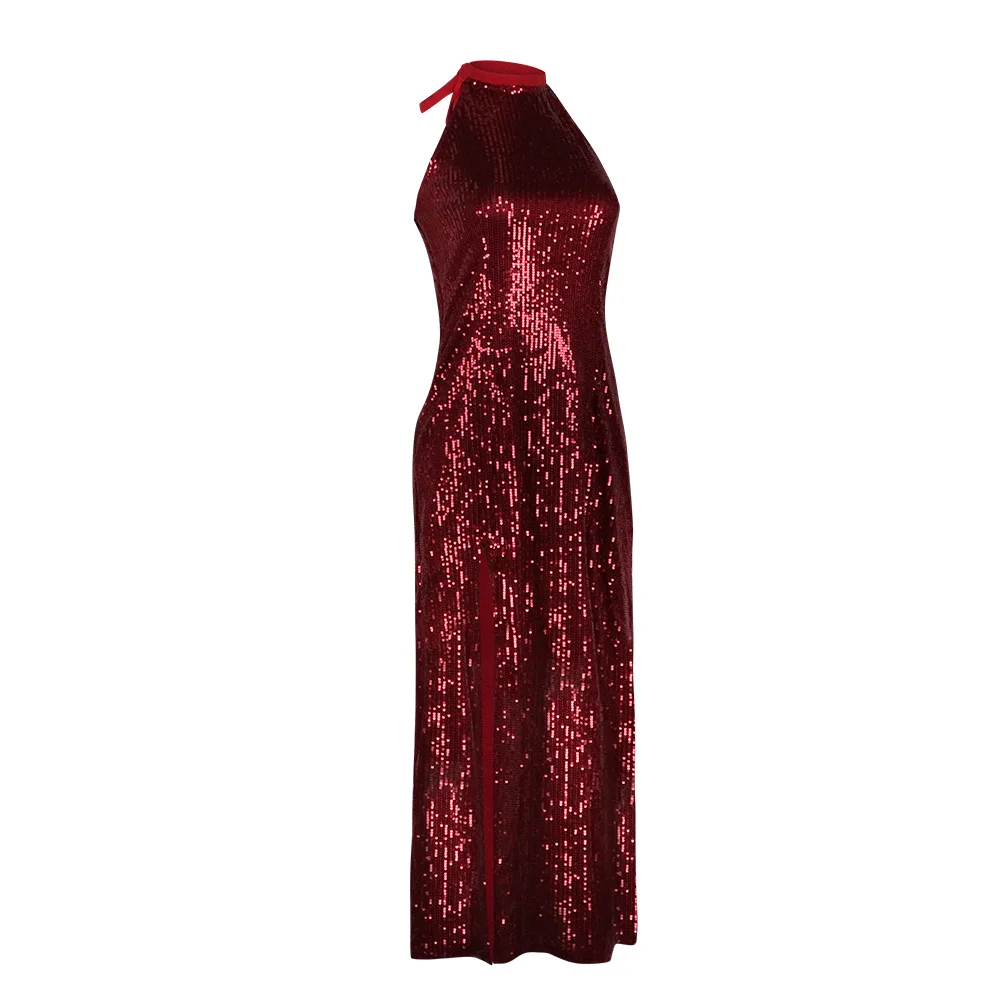 John Wick Ballerina Eve Rooney Halloween Cosplay Costume Movie Red Shining Dress Long Skirt Full Set Stage Party Outfit view 2