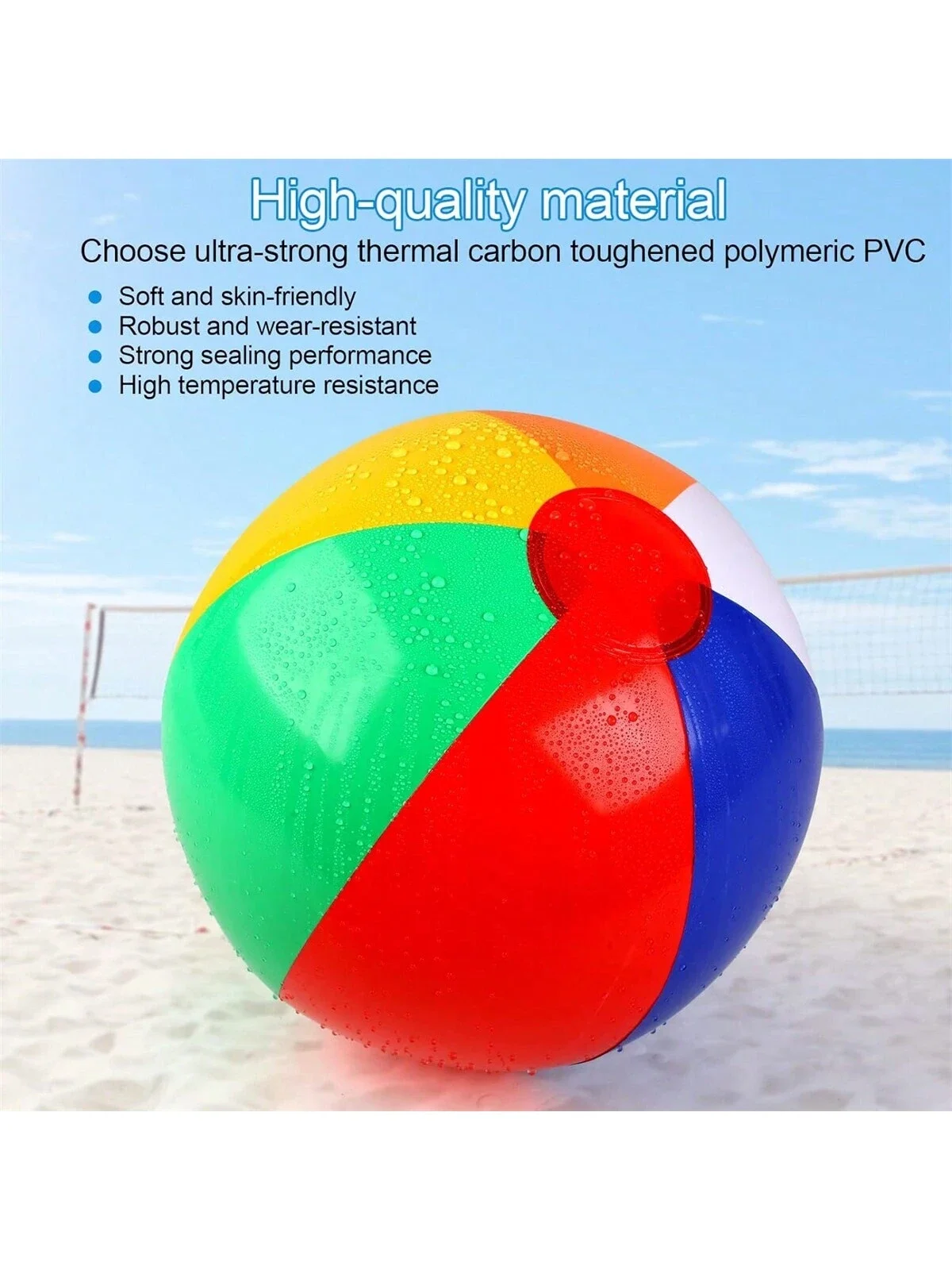 1pc strandballen, klassieke regenboog mini-strandballen, PVC-strandballen los, buitensport strandballen, gebruikt voor zwembadfeestcadeaus