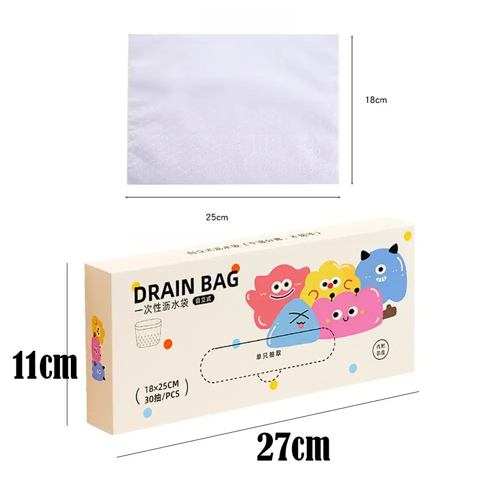 30/90Pcs New Self-supporting Garbage Bag Disposable Anti-blocking Kitchen Sink Filter Foldable Drain Bag