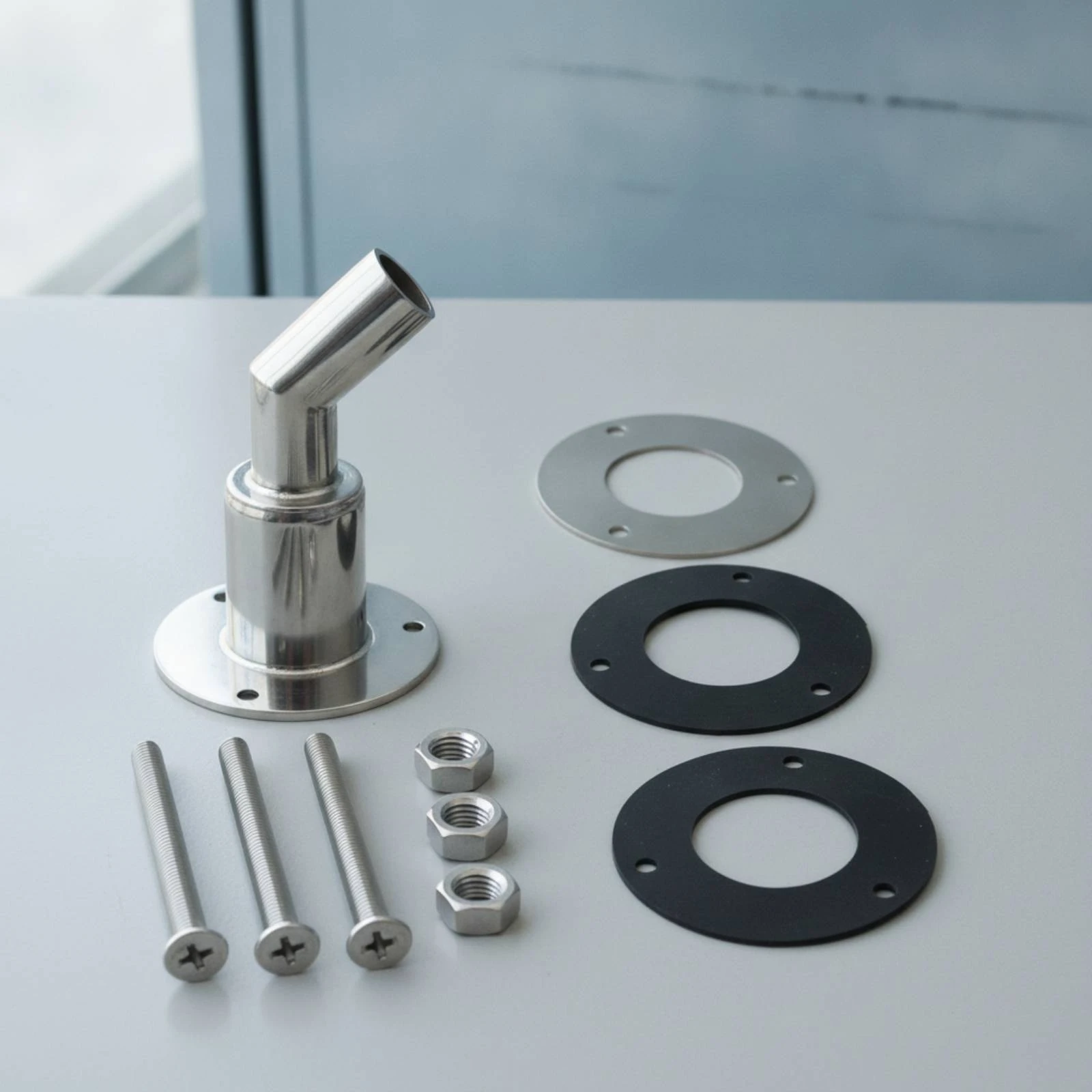 Exhaust Flange Pipe Fitting Long-Lasting Exhaust Connector with Gaskets Hardware Tight Seal for DIYers, Parking Heater