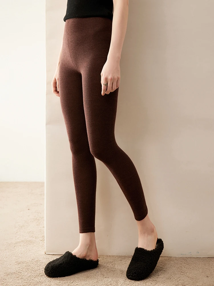 High Quality Women 100% Cashmere Legging Basic Soft elastic Pants Autumn Winter Cashmere Knitted Legging Trousers Warm Comfy