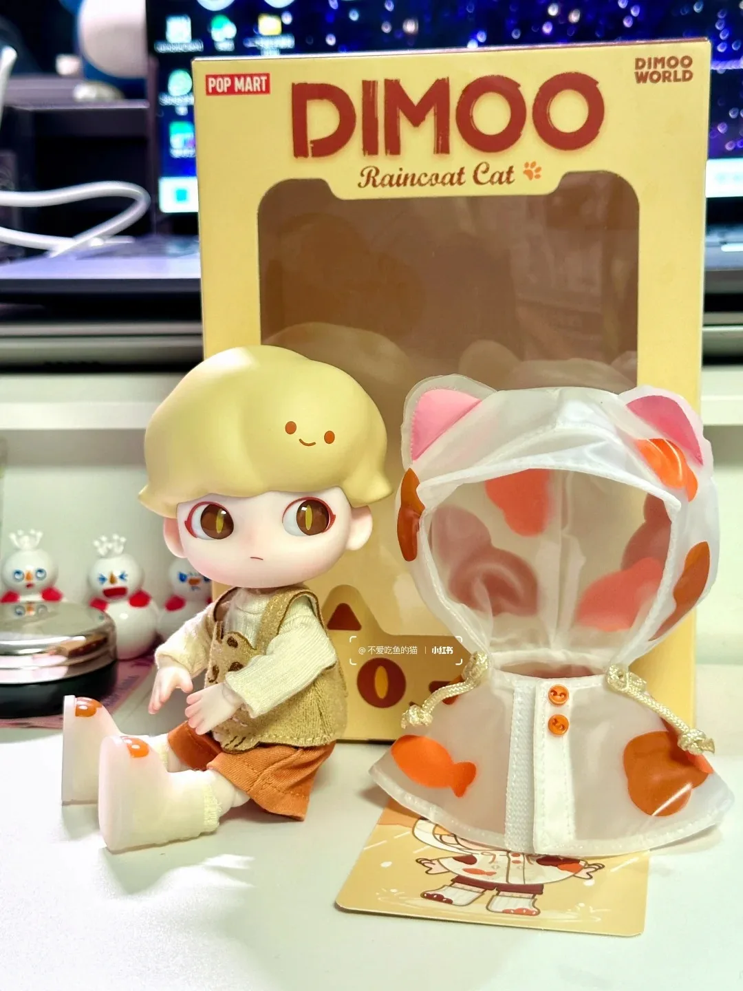 

POP MART Dimoo плащ котенок фигурка большая детская фигурка слепая коробка милые и интересные игрушки-сюрпризы подарки на день рождения