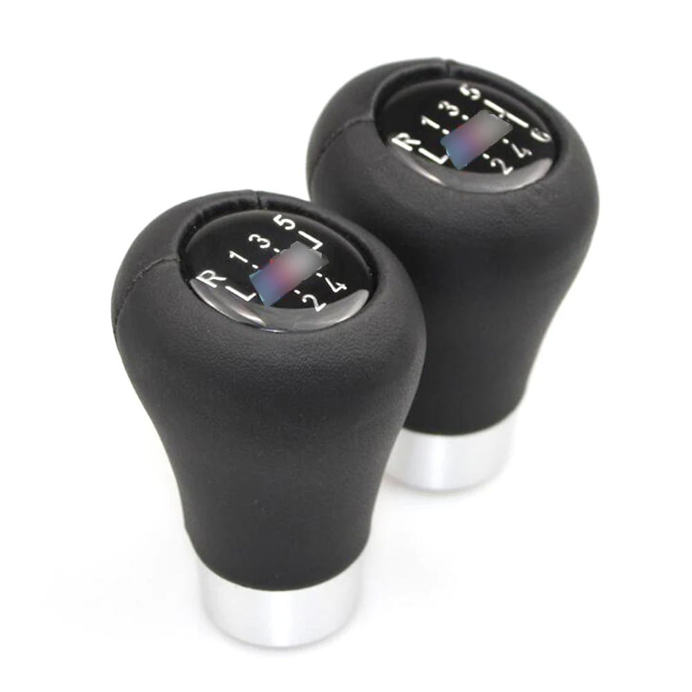 Nouveau levier de manette de vitesse manuel 5/6 vitesses pour BMW 1 3 4 5 7 X série 3D M logo modèle rond