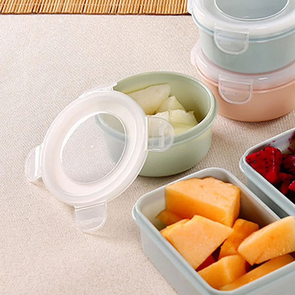 

4Pcs Fridge Organizer Boxes PP Silicone Airtight Food Containers for Vegetable Fruit Snack Storage Freezer Preservation