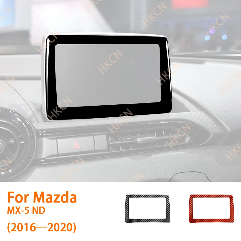 

Carbon Fiber Navigaiton Display Frame Panel Cover Trim Sticker Car Interior Accessories Modification For Mazda MX5 ND 2016—2020