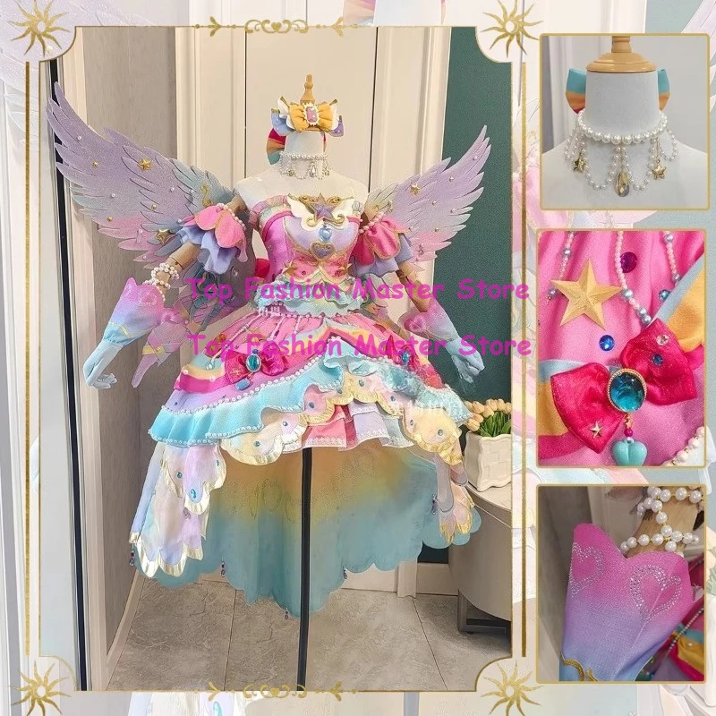 

Irelia Heart of the Cosmic Costume Women Dress Lolita Dress Star Wings Halloween Party Adult Comic Con Outfit