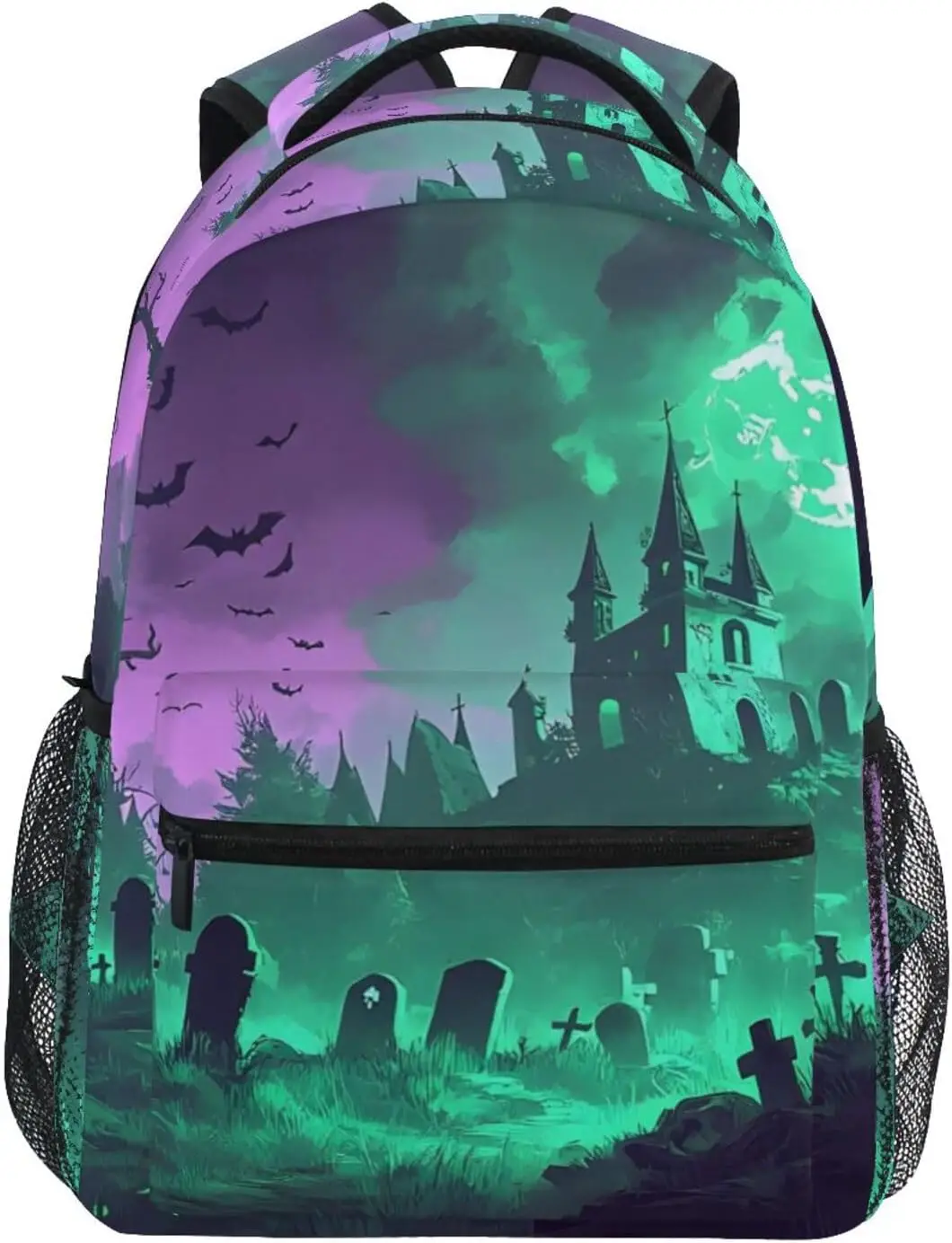 

Halloween Grave Kid's Backpacks , Boys Girls Schoolbags Book Bag for Travel Hiking School Medium Size