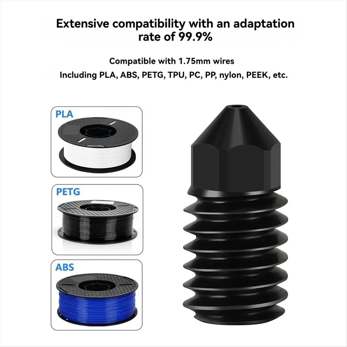 SWXF For A1 Nozzle Hardened Steel Nozzles for A1 Nozzle Kit for A1 Hotend 0.4mm