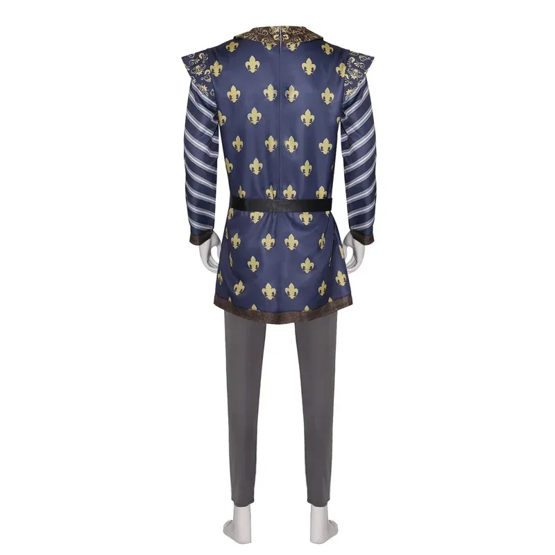 Príncipe encantador topo e calças com cinto cosplay traje halloween masquerade carnaval festa roupas paraena;2'k,8;c'