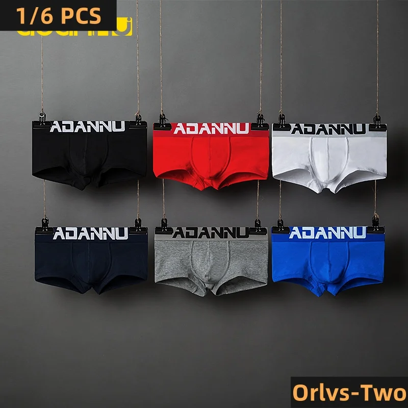 1/6 PCS ADANNU Brand Male Underwear Boxer Modal Breathable Cueca Tanga Comfortable Underpants Boxershorts Calzoncillo Men Shorts