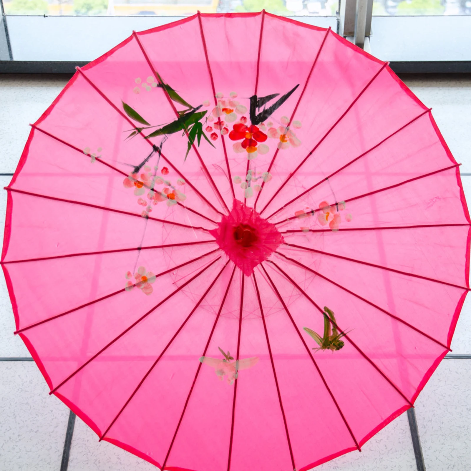 

2pcs Oil Paper Umbrella Stand 70mm Bamboo Holder Handmade Wedding Photo Props Home Decor Holiday Accessories Random