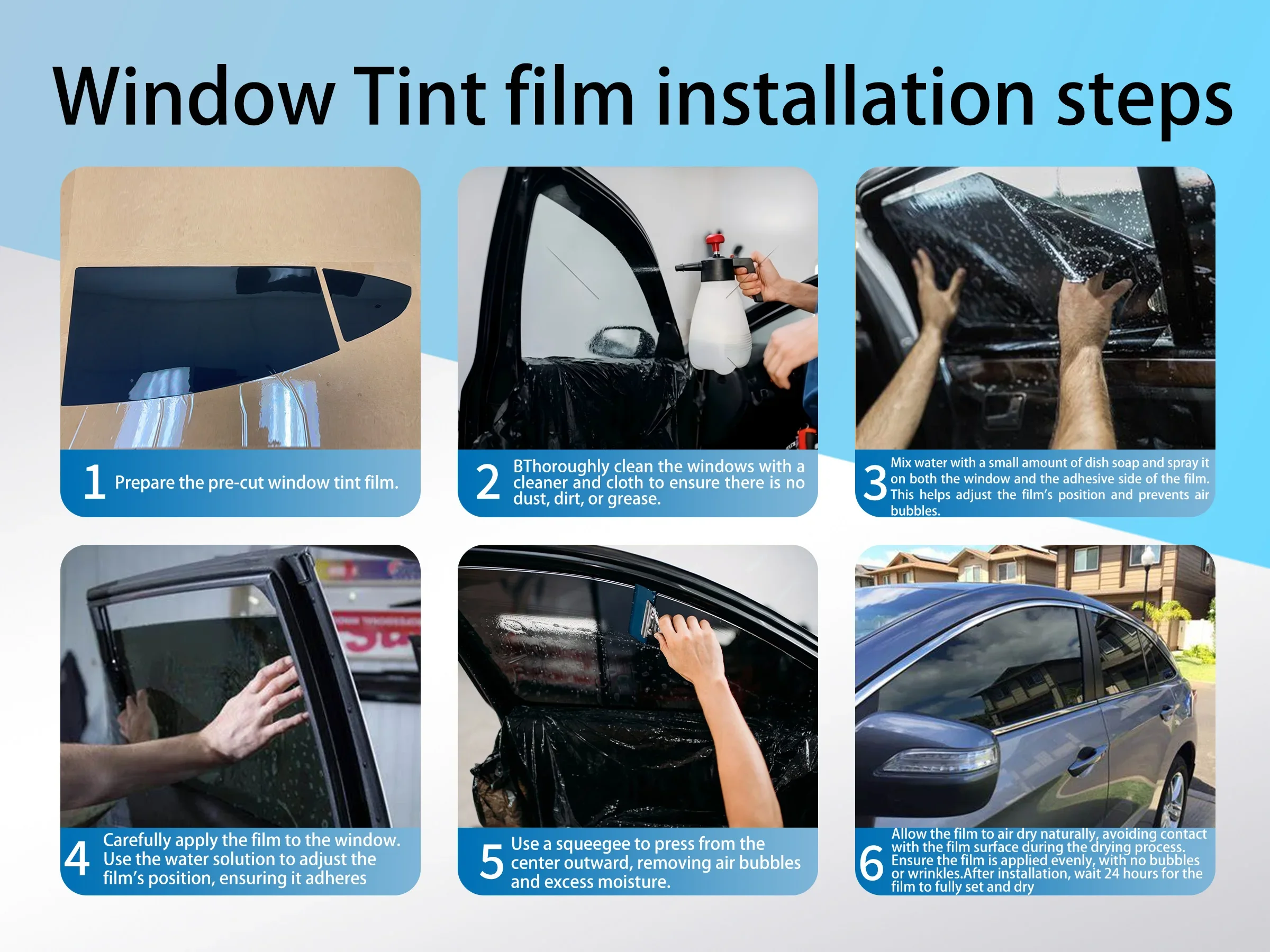 Precut Window Tint for Honda Crv 1997-2026 Custom Fit Car Sunshade Auto Sun Uv Blocking Heat 2Ply Window Protector Privacy Films view 6