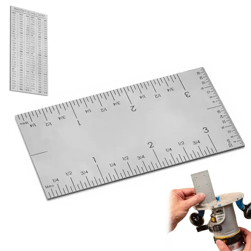Gifts Portable Square Edge Ruler Durable Marking Tool Pocket Rule Stainless Steel Woodworker Edge Rules