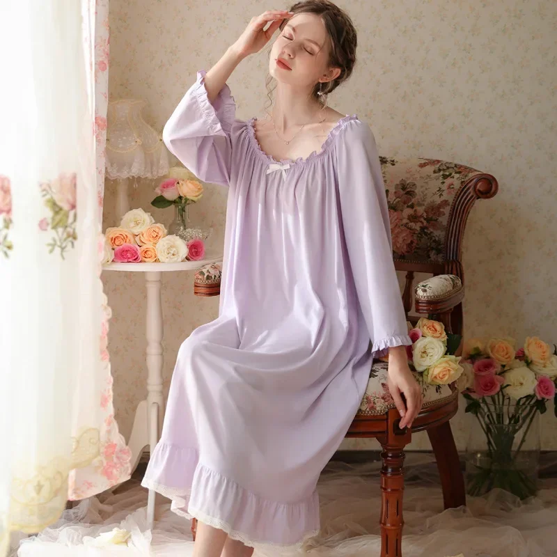 

Nightgowns Women's Clothing Homewear Spring Autumn Thin Sweet Suspenders Versatile Comfortable Casual Simple Stylish Loose Fit