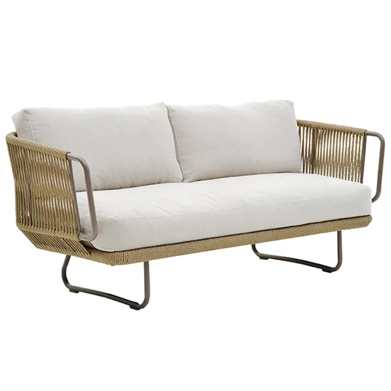 Outdoor sofa garden courtyard homestay rattan furniture hotel outdoor leisure sofa combination