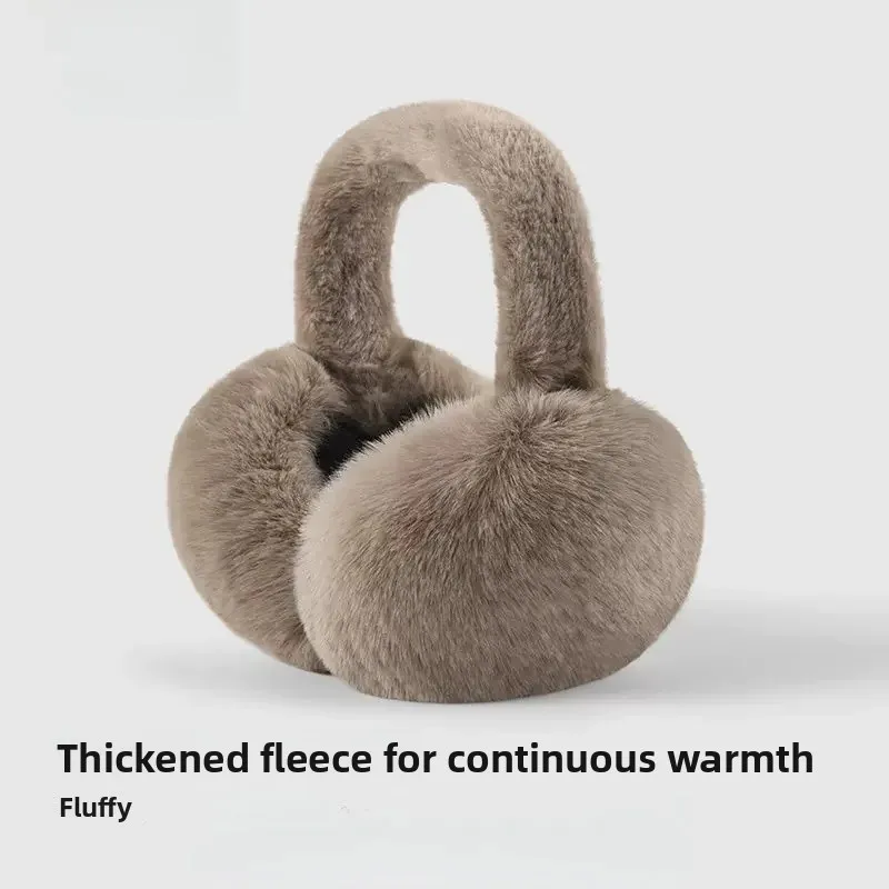 Warm Fleece Ear Muffs for Men Winter Cycling Cold Protection Foldable Ear Covers Windproof Ear Pads Bicycle Riding Ear Warmers
