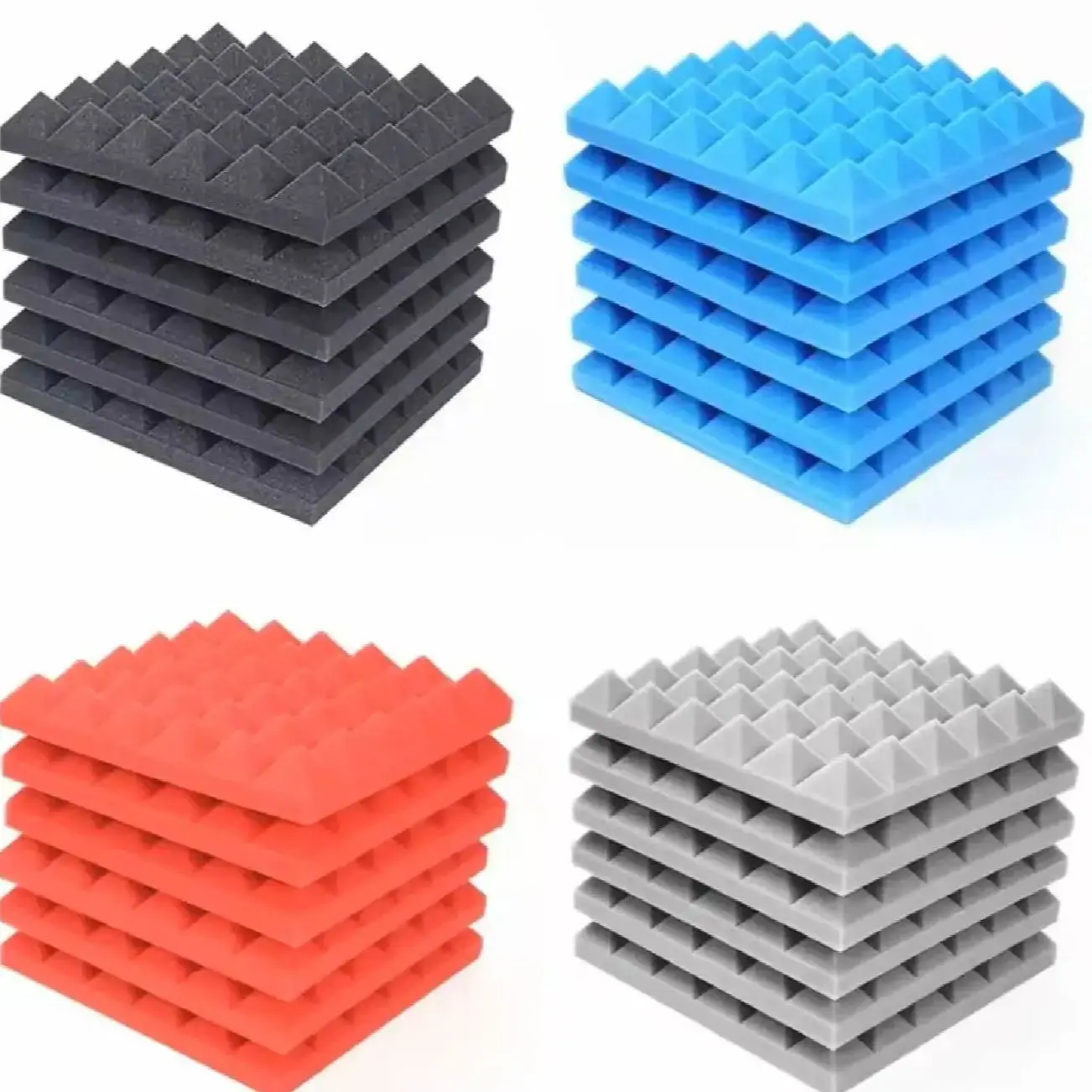 12/24 шт. набивка из хлопка, звукоизоляционная губка, звукопоглощающая пена высокой плотности, звукоизоляционная настенная пенопластовая губка