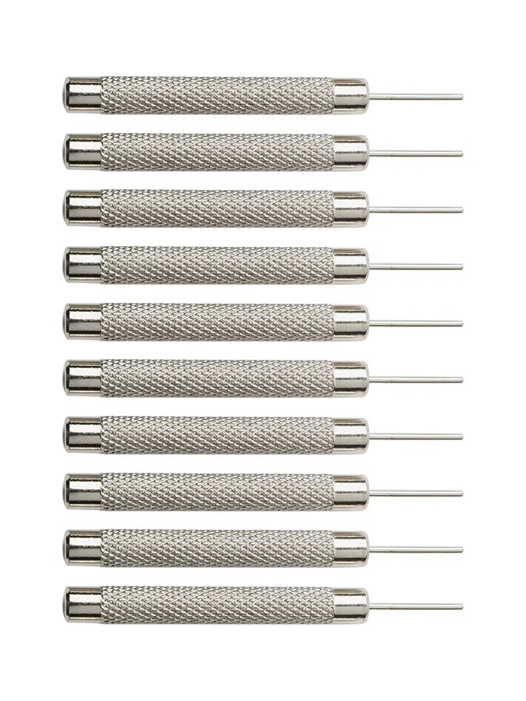 10pcs 0.7/0.8/0.9/1.0mm Watchband Strap Bracelet Link Pin Punch Spring Bar Remover Watchband Puncher Pins Watch Tool Kit