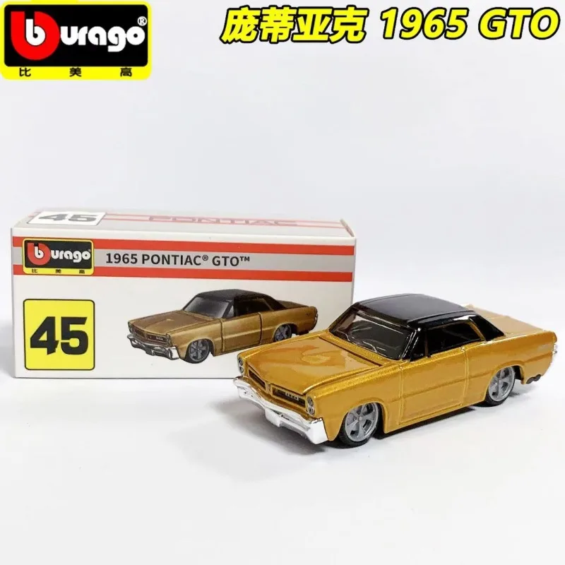 

Bburago 1/64 Limited Edition No.45 Pontiac GTO Alloy Car Model Collectible Realistic Toy Gift for Boys